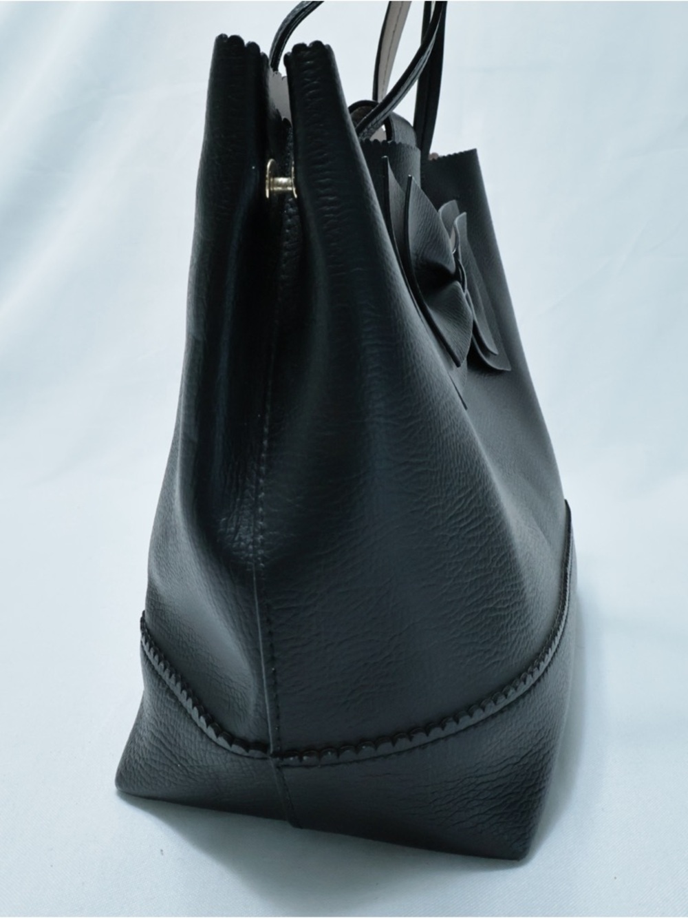 Kate Spade Vanderbilt Place Giorgia Satchel Bag Pebbled Black Leather Bow NWOT - Picture 7 of 16